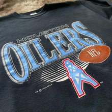 Load image into Gallery viewer, 1992 Houston Oilers NFL Logo Crewneck Sweater (Black)