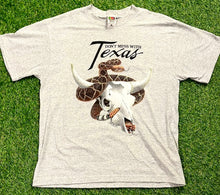 Load image into Gallery viewer, 1990s Don&#39;t Mess With Texas Rattlesnake Skull Tee (Grey)