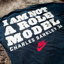 Load image into Gallery viewer, 1990s Nike x Charles Barkley “I Am Not A Role Model” Tee (Black &amp; Red)