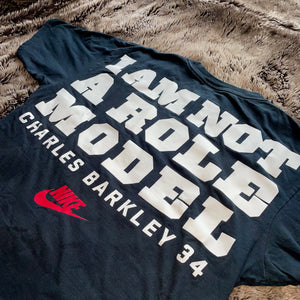 1990s Nike x Charles Barkley “I Am Not A Role Model” Tee (Black & Red)