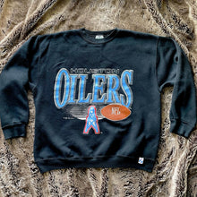 Load image into Gallery viewer, 1992 Houston Oilers NFL Logo Crewneck Sweater (Black)