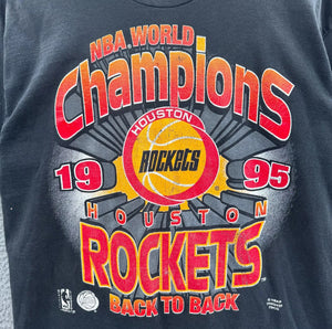 Rockets 1995 “NBA World Champions” Tee (Black)