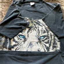 Load image into Gallery viewer, Vintage Single Stitch 1990s White Tiger Tee (Sun-faded Black)