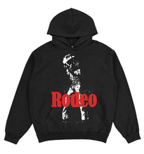 Load image into Gallery viewer, Days Before Rodeo x SP5DER 10-Year Tour Cowboy Hoodie (Black)