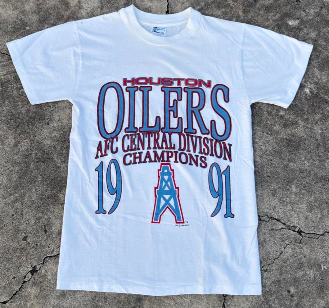 Houston Oilers 1991 AFC Central Champions Tee (White)