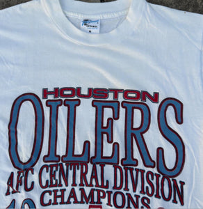 Houston Oilers 1991 AFC Central Champions Tee (White)