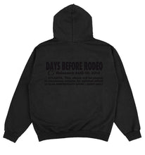 Load image into Gallery viewer, Days Before Rodeo x SP5DER 10-Year Tour Cowboy Hoodie (Black)