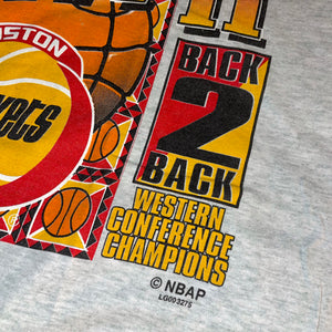 Rockets 1995 Clutch City II “Back 2 Back” Tee (Grey)