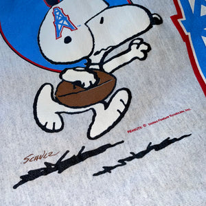 1990s Houston Oilers Peanuts Snoopy Crewneck (Grey)