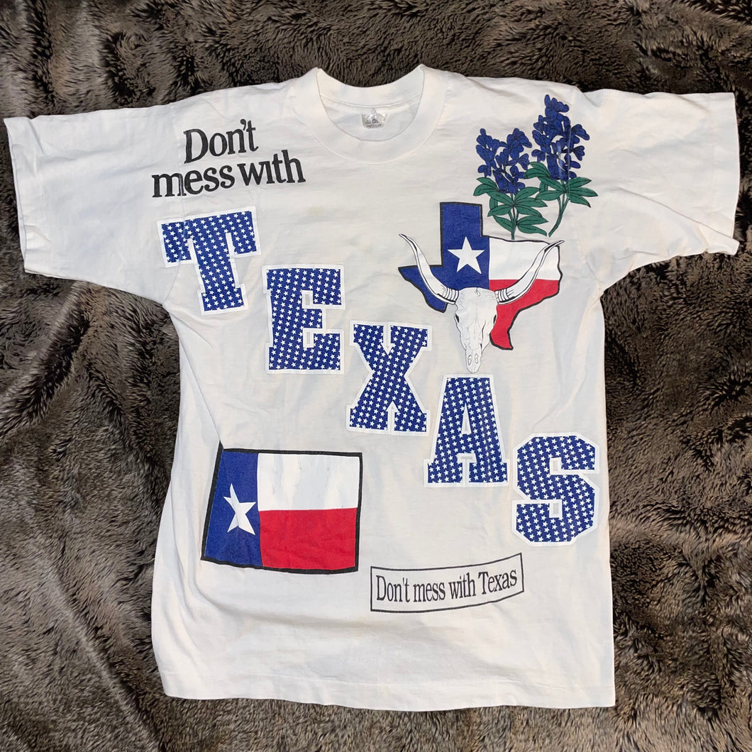 Don't Mess With Texas Collage Tee (White)