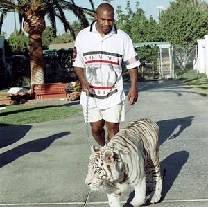 Vintage Single Stitch 1990s White Tiger Tee (Sun-faded Black)