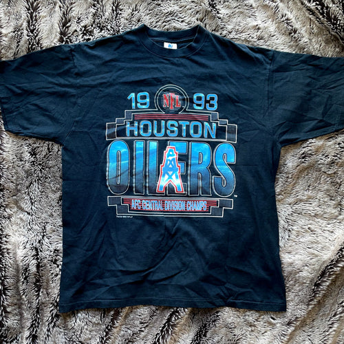 1993 Oilers AFC Central Champs Tee (Black)