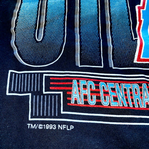 1993 Oilers AFC Central Champs Tee (Black)