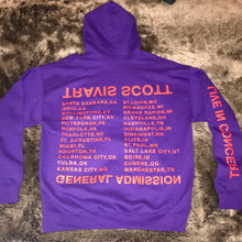 Load image into Gallery viewer, 2017 Birds Eye View Tour Metallic Print Hoodie (Purple)