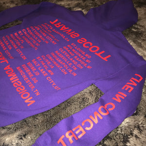 2017 Birds Eye View Tour Metallic Print Hoodie (Purple)