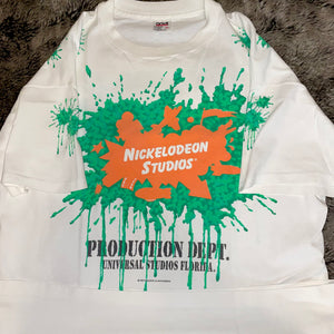 1993 Nickelodeon Studios Slime All Over Print Tee