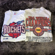 Load image into Gallery viewer, Rockets 1995 Back to Back Heart of a Champion Tee (White)