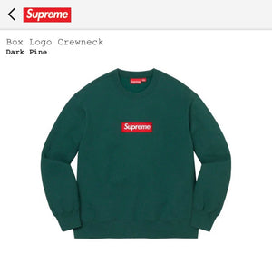 Supreme FW22 Box Logo Crewneck (Dark Pine Green)