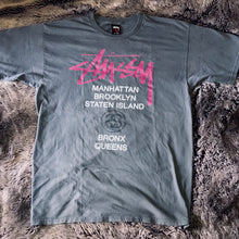 Load image into Gallery viewer, Stussy Pink Logo Tee Grey