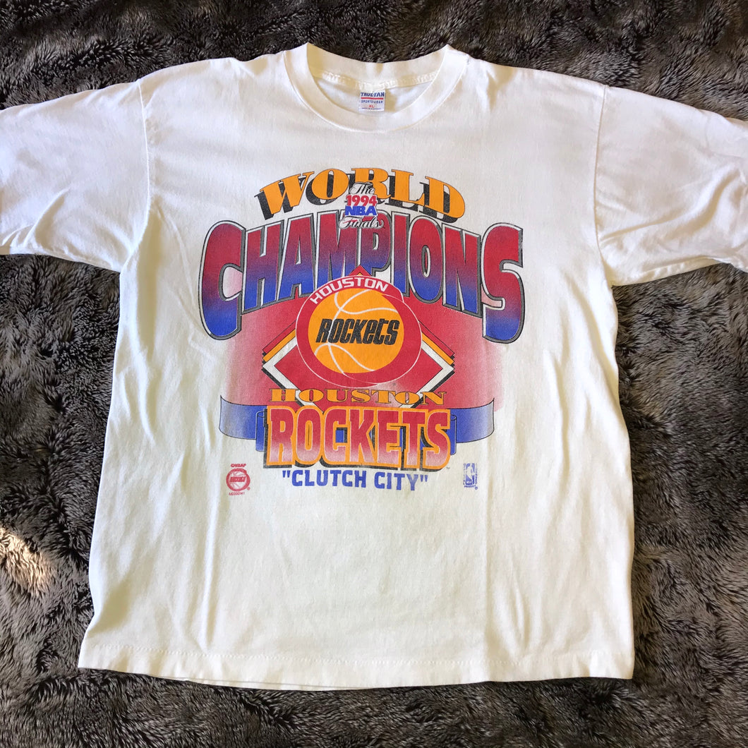 Rockets 1994 World Champions “Clutch City” Tee (White)