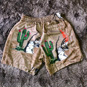 Cactus Jack Jordan Khaki Pool Shorts