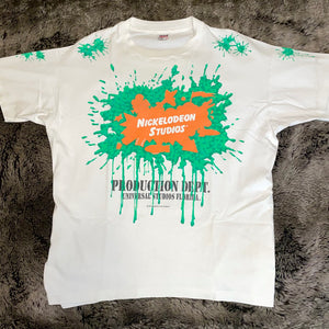 1993 Nickelodeon Studios Slime All Over Print Tee