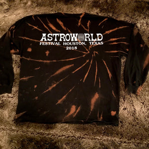 Astroworld Festival 2018 Astronaut Long Sleeve Tee (Bleached)