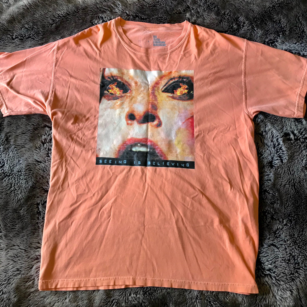 Halloween 2017 Texas Chainsaw Massacre Seeing Tee (Orange)