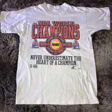 Load image into Gallery viewer, Rockets 1995 Back to Back Heart of a Champion Tee (White)