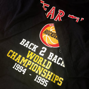 Rockets Vintage 1995 Back2Back “Fear This” Tee (Black)