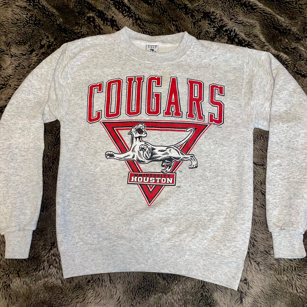 University of Houston Cougars 1990’s Crewneck (Grey)