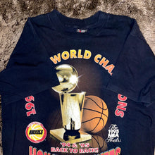 Load image into Gallery viewer, Rockets 1995 Back to Back “World Champions” Trophy Tee (Black)