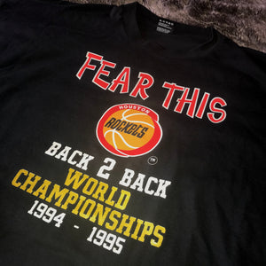 Rockets Vintage 1995 Back2Back “Fear This” Tee (Black)