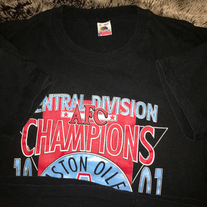 Houston Oilers 1991 AFC Central Champions Single Stitch Tee (Black)