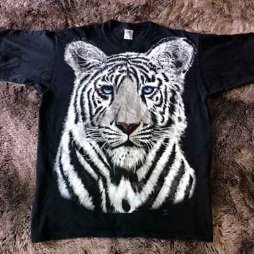 Vintage Single Stitch 1992 White Tiger Tee (Black)