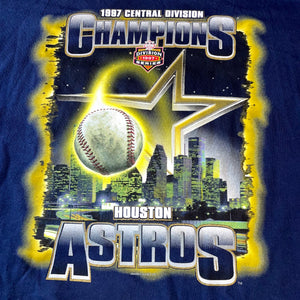 1997 Astros NL Central Champions Skyline Starter Tee (Navy)