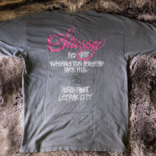 Load image into Gallery viewer, Stussy Pink Logo Tee Grey