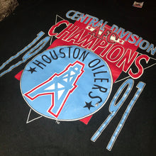 Load image into Gallery viewer, Houston Oilers 1991 AFC Central Champions Single Stitch Tee (Black)