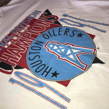 Load image into Gallery viewer, Houston Oilers 1991 AFC Central Champions Single Stitch Tee (White)