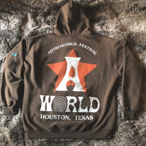 Astroworld 2018 Astros Brown Hoodie