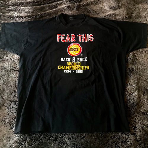 Rockets Vintage 1995 Back2Back “Fear This” Tee (Black)