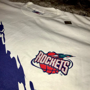 Rockets 1990s Blue Retro Logo Tee