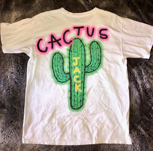 Cactus Jack Airbrush Logo Tee (White)