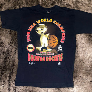 Rockets 1995 Back to Back “World Champions” Trophy Tee (Black)